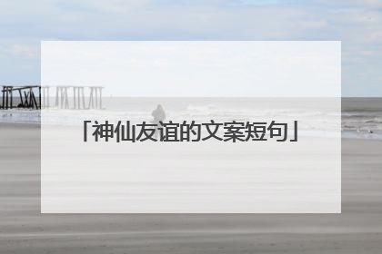 神仙友谊的文案短句