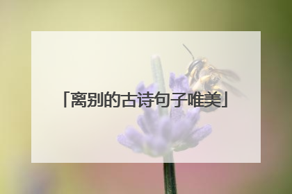 离别的古诗句子唯美