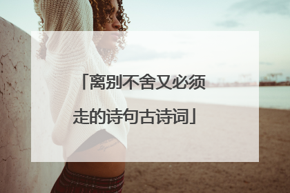 离别不舍又必须走的诗句古诗词