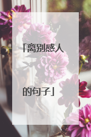 离别感人的句子