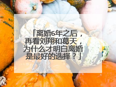 离婚6年之后，再看刘翔和葛天，为什么才明白离婚是最好的选择？