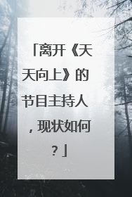 离开《天天向上》的节目主持人，现状如何？