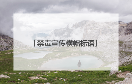 禁毒宣传横幅标语