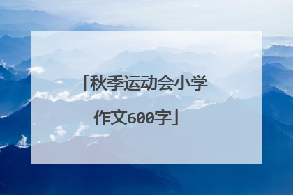 秋季运动会小学作文600字