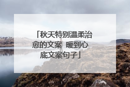 秋天特别温柔治愈的文案 暖到心底文案句子