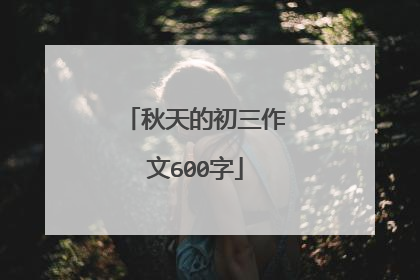 秋天的初三作文600字