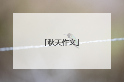 秋天作文