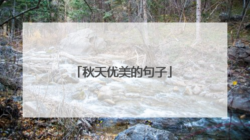 秋天优美的句子