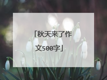 秋天来了作文500字