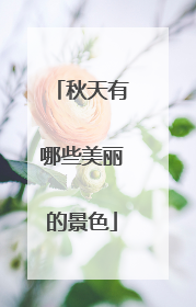 秋天有哪些美丽的景色