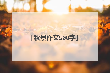 秋景作文500字
