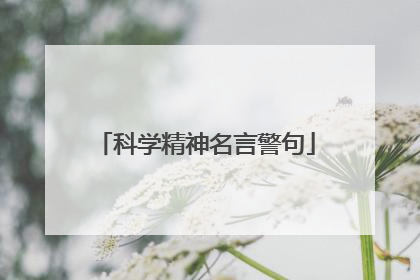 科学精神名言警句