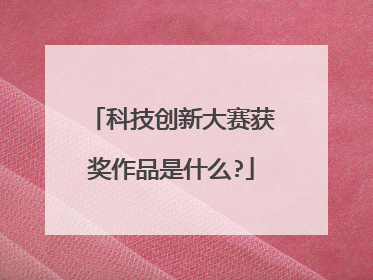 科技创新大赛获奖作品是什么?