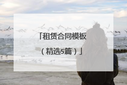 租赁合同模板(精选5篇)