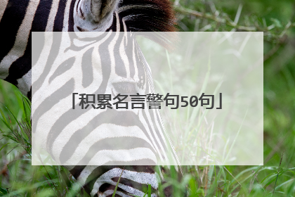 积累名言警句50句