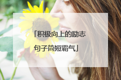 积极向上的励志句子简短霸气