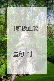 积极正能量句子