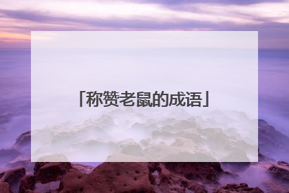 称赞老鼠的成语