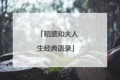 稻盛和夫人生经典语录