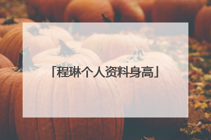 程琳个人资料身高