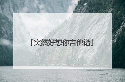 突然好想你吉他谱