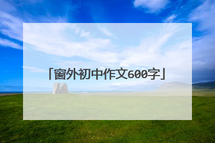窗外初中作文600字