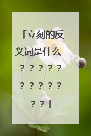 立刻的反义词是什么????????????