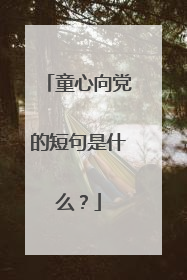 童心向党的短句是什么？