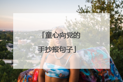 童心向党的手抄报句子