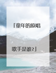 童年的原唱歌手是谁?