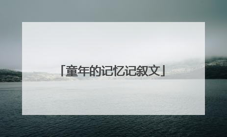 童年的记忆记叙文