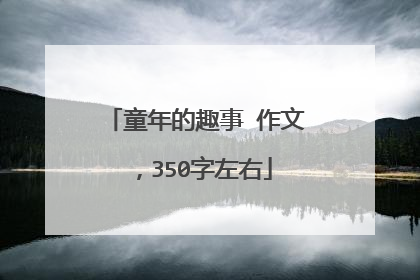童年的趣事 作文,350字左右