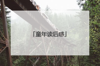 童年读后感
