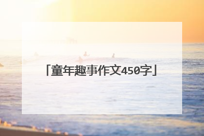 童年趣事作文450字