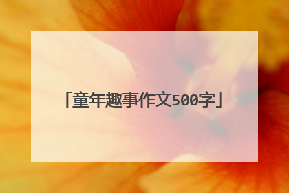 童年趣事作文500字