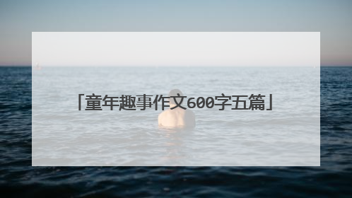 童年趣事作文600字五篇