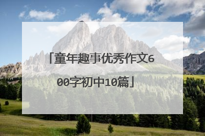童年趣事优秀作文600字初中10篇