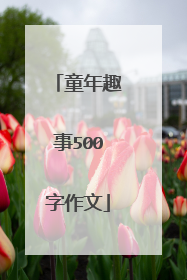 童年趣事500字作文