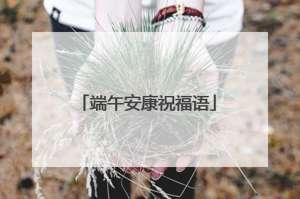 端午安康祝福语