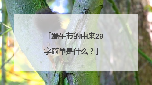 端午节的由来20字简单是什么？