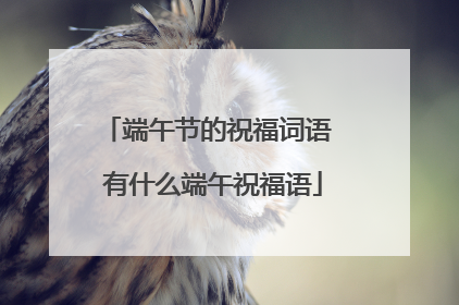 端午节的祝福词语 有什么端午祝福语