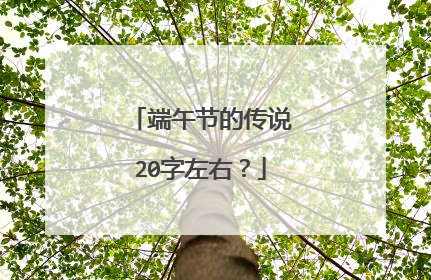 端午节的传说20字左右?