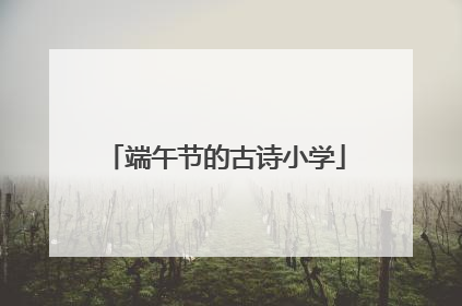 端午节的古诗小学