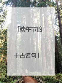 端午节的千古名句