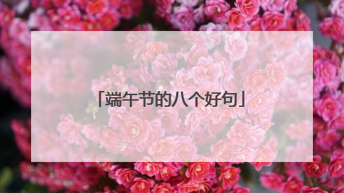 端午节的八个好句