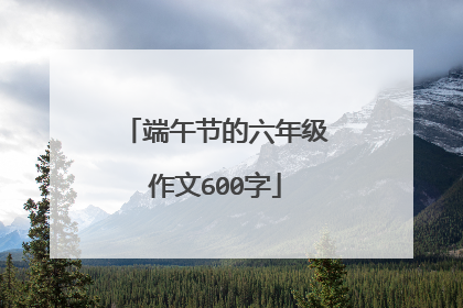 端午节的六年级作文600字
