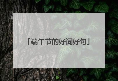 端午节的好词好句