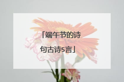 端午节的诗句古诗5言
