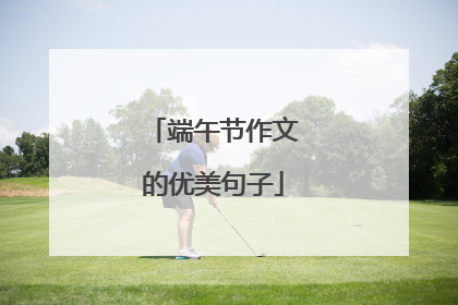 端午节作文的优美句子