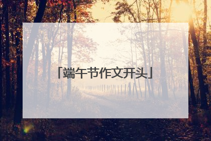 端午节作文开头